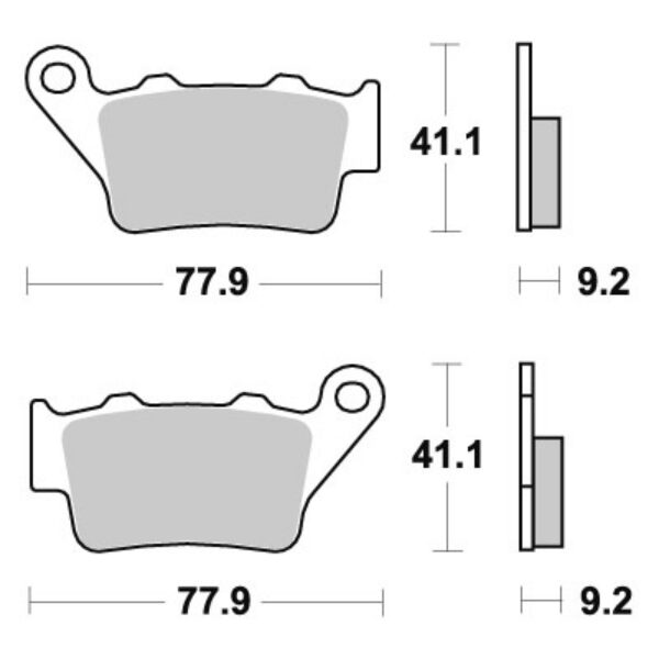 Sbs Brakepads Carbon Silver