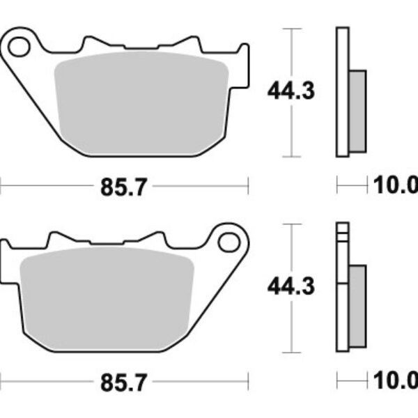 Sbs Brakepads Sintered rear