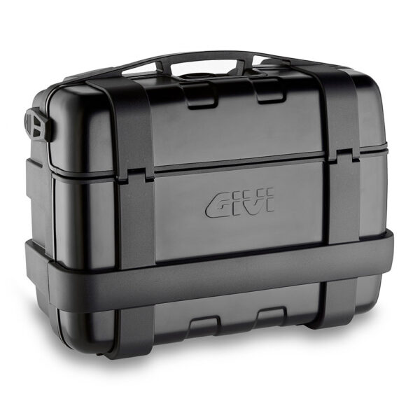 Givi 33 litre blackline top-case black with aluminium finish with top opening