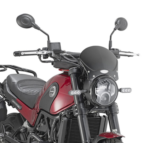 Givi Black anodized aluminium universal screen Race Café 20.5 x 26.5 cm (H x W)