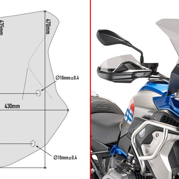 Givi Specific screen smoked 43.5 x 43 cm (HxW) R1200GS/R1250GS