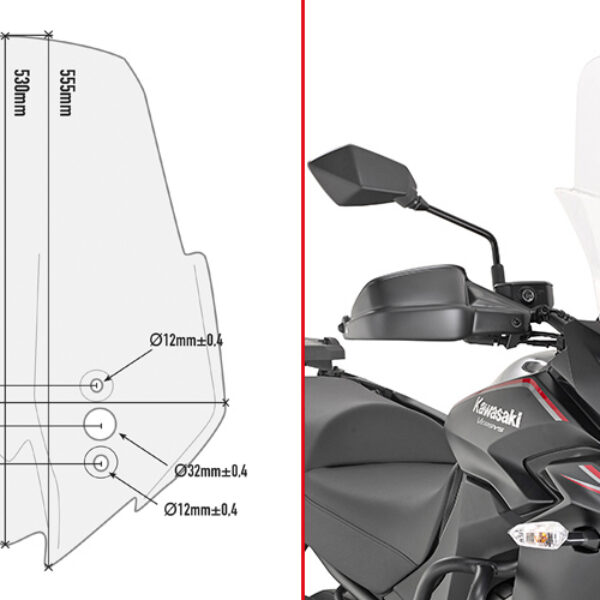 Specific screen transparent 53 x 48 cm (H x W) Versys 1000 (17)