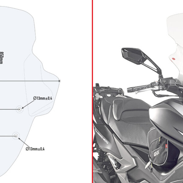Givi Specific screen transparent 85.5 x 66 cm (h x w) Xciting 400i (13-15)