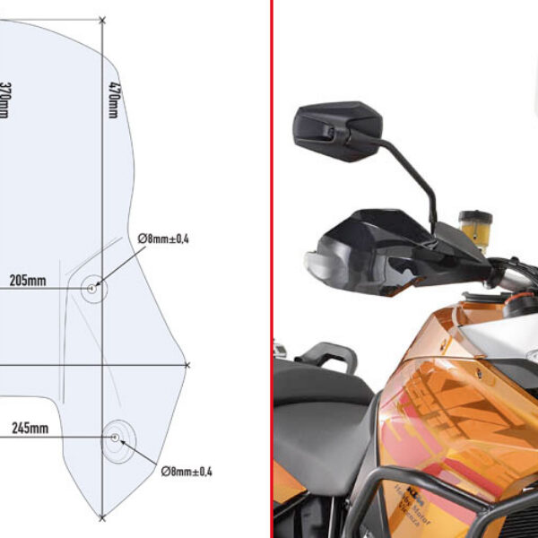 Givi Specific screen transparent 37 x 41 cm 1190 Adventure / Adventure R (13)