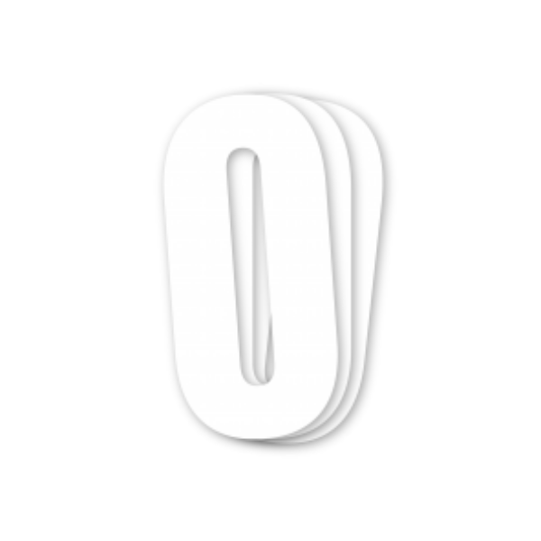 Blackbird Race Numbers White - pack of 3 cm.13X7 #0