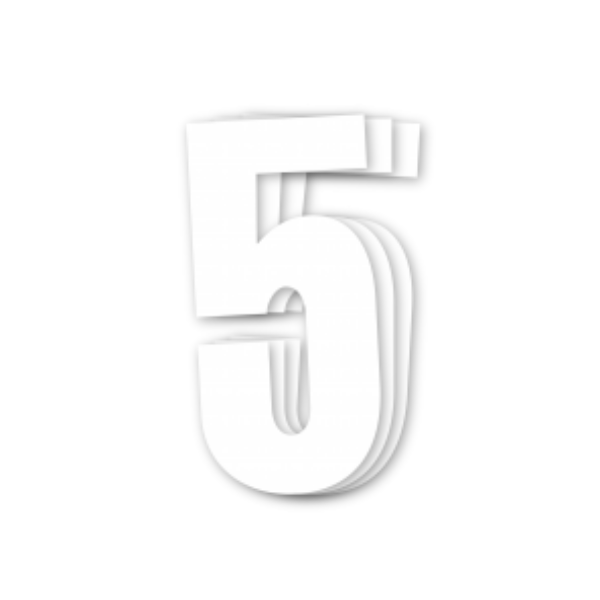 Blackbird Race Numbers White - pack of 3 cm.13X7 #5