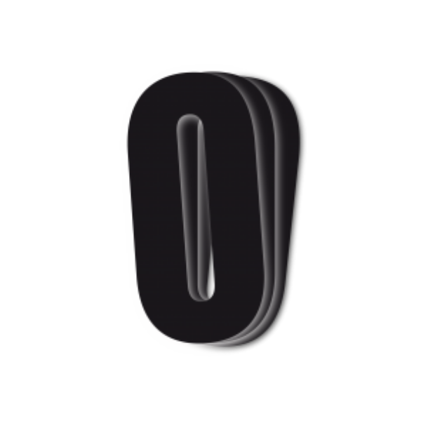 Blackbird Race Numbers Black - pack of 3 cm.13X7 #0