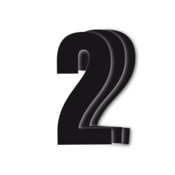 Blackbird Race Numbers Black - pack of 3 cm.13X7 #2