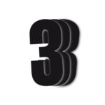 Blackbird Race Numbers Black - pack of 3 cm.13X7 #3