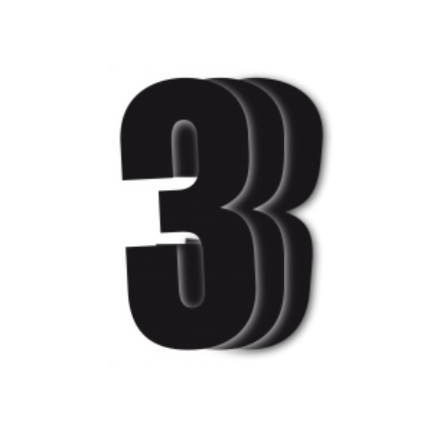 Blackbird Race Numbers Black - pack of 3 cm.13X7 #3