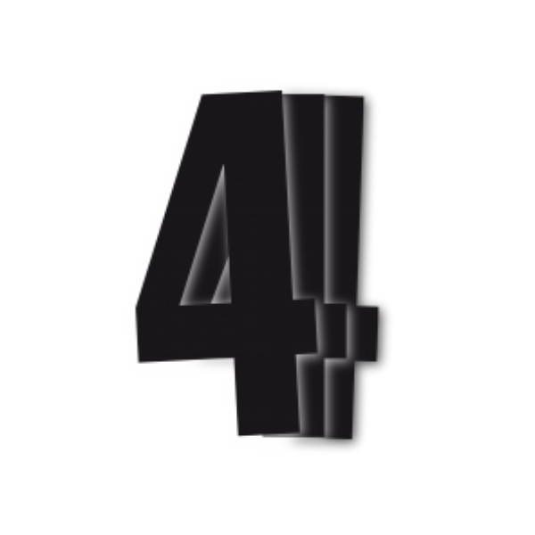 Blackbird Race Numbers Black - pack of 3 cm.13X7 #4
