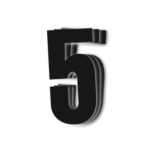 Blackbird Race Numbers Black - pack of 3 cm.13X7 #5