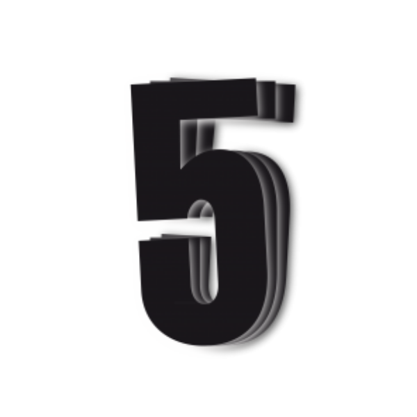 Blackbird Race Numbers Black - pack of 3 cm.13X7 #5