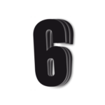 Blackbird Race Numbers Black - pack of 3 cm.13X7 #6