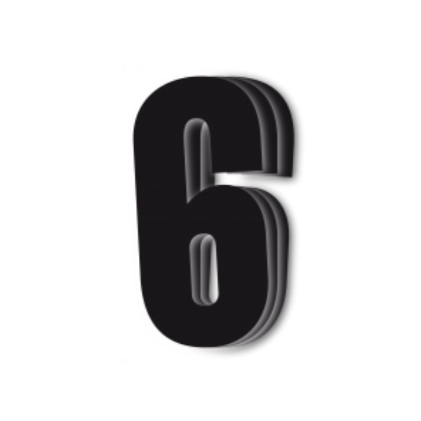 Blackbird Race Numbers Black - pack of 3 cm.13X7 #6