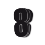 Blackbird Race Numbers Black - pack of 3 cm.13X7 #8