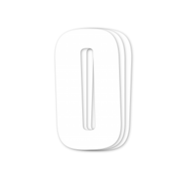 Blackbird Race Numbers White - pack of 3 cm.16x7.5cm #0
