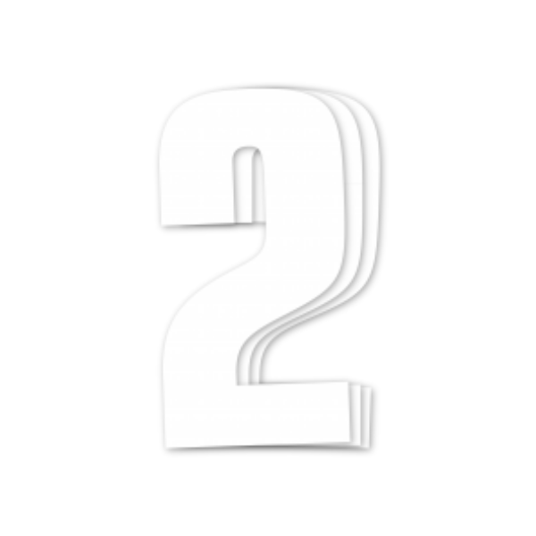 Blackbird Race Numbers White - pack of 3 cm.16x7.5cm #2