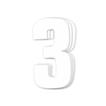 Blackbird Race Numbers White - pack of 3 cm.16x7.5cm #3