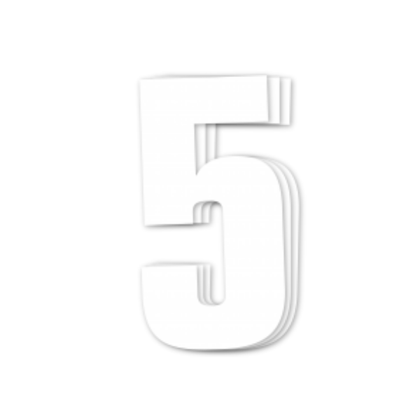 Blackbird Race Numbers White - pack of 3 cm.16x7.5cm #5