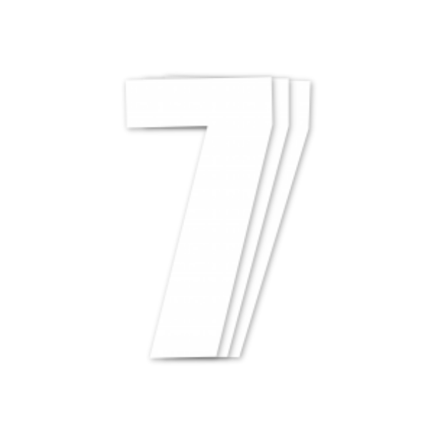 Blackbird Race Numbers White - pack of 3 cm.16x7.5cm #7