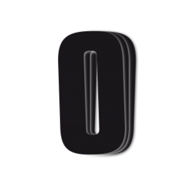 Blackbird Race Numbers Black - pack of 3 cm.16x7.5cm #0