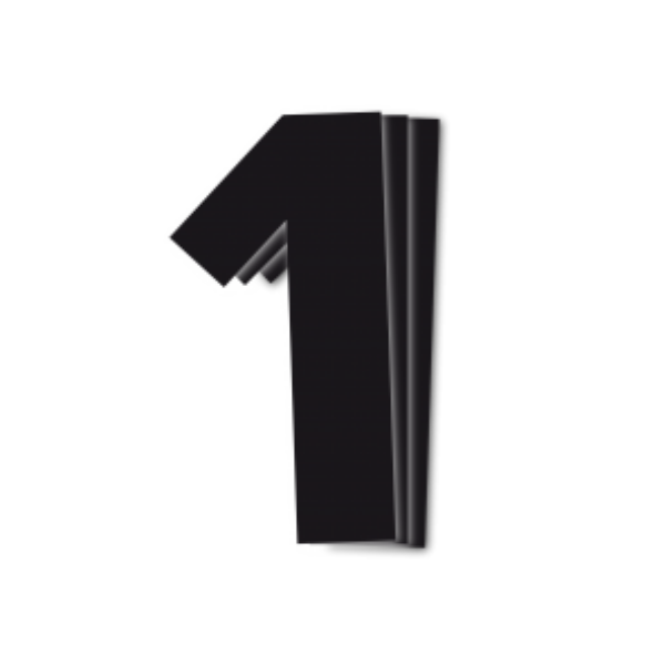 Blackbird Race Numbers Black - pack of 3 cm.16x7.5cm #1