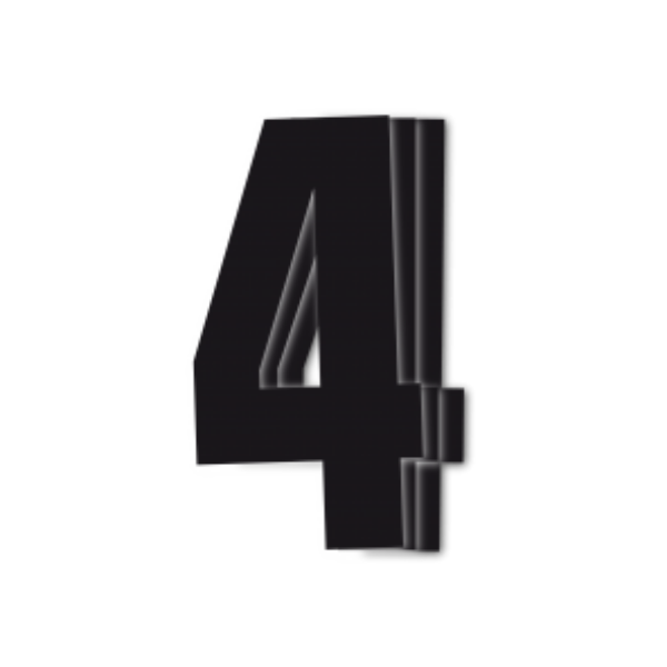 Blackbird Race Numbers Black - pack of 3 cm.16x7.5cm #4