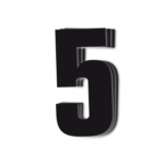 Blackbird Race Numbers Black - pack of 3 cm.16x7.5cm #5