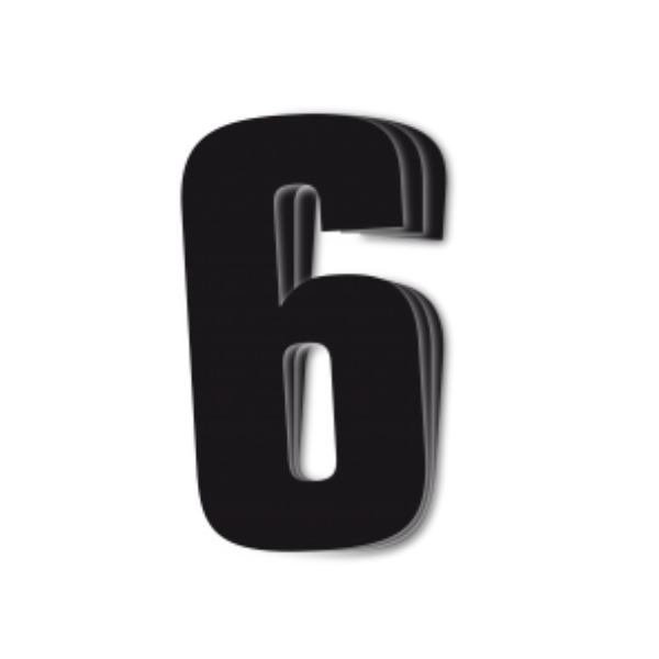 Blackbird Race Numbers Black - pack of 3 cm.16x7.5cm #6