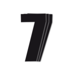 Blackbird Race Numbers Black - pack of 3 cm.16x7.5cm #7