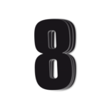 Blackbird Race Numbers Black - pack of 3 cm.16x7.5cm #8