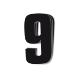 Blackbird Race Numbers Black - pack of 3 cm.16x7.5cm #9