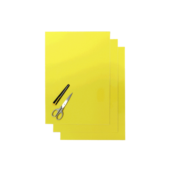Blackbird Coloured sheet yellow 47x33cm (3pcs)