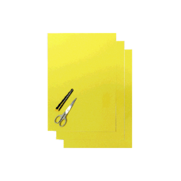 Blackbird Coloured sheet neon yellow 47x33cm (3pcs)