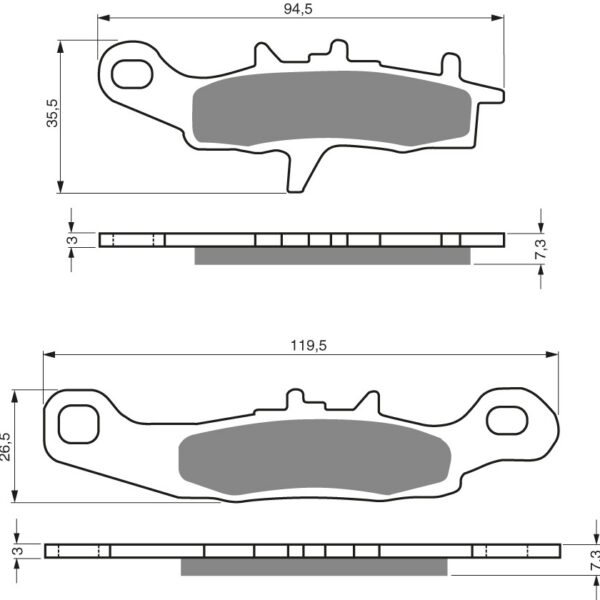 GOLDFREN Brake Pads 108 Ceramic Carbon AD
