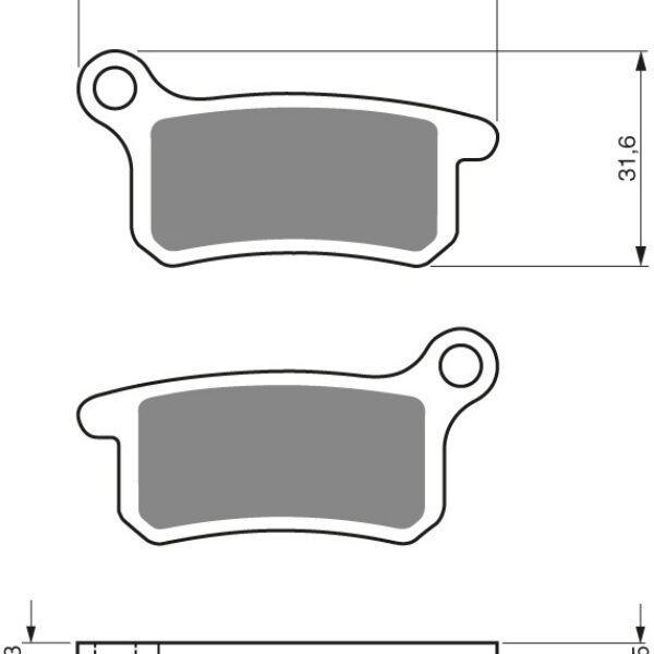 GOLDFREN Brake Pads 185 Ceramic Carbon AD