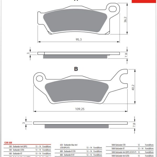 GOLDFREN Brake Pads 309 Ceramic Carbon AD