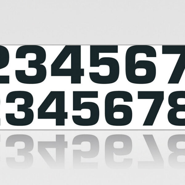 AIR Numbers Stickers Nr 0-9 20cm Yellow 10-pack