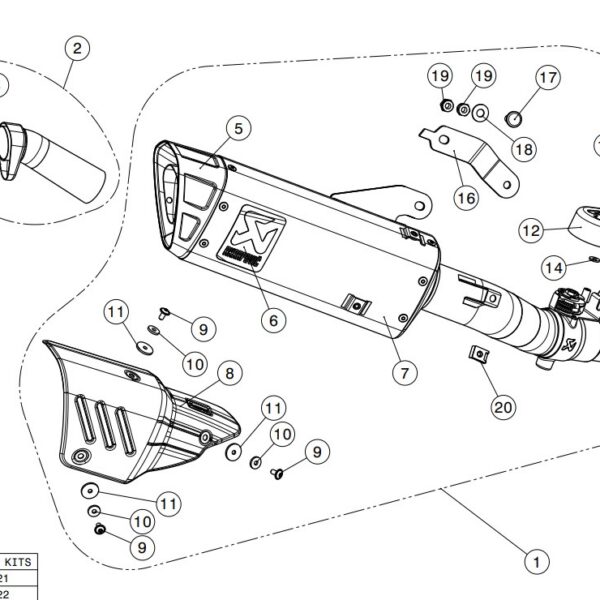 Akrapovic Exup valve cover CA YZF-R6 2017-2020