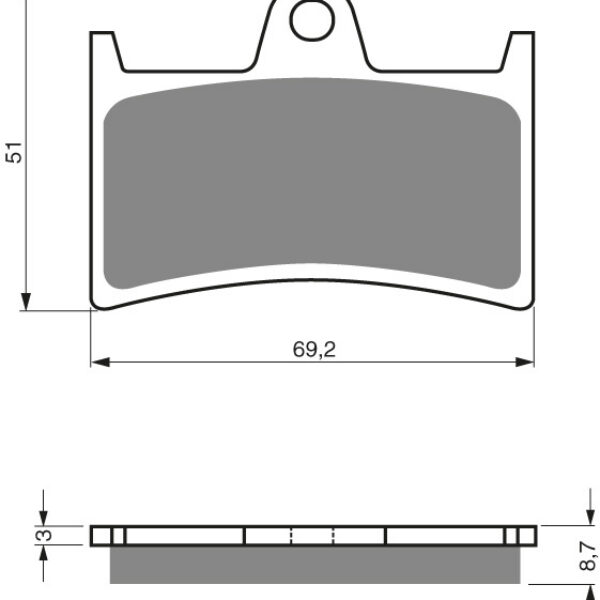 GOLDFREN Brake Pads 070 Ceramic carbon AD