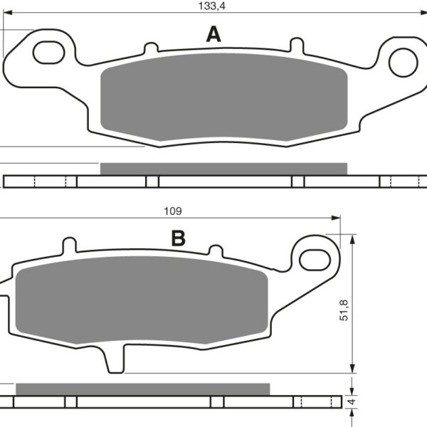 GOLDFREN Brake Pads 124 Ceramic carbon S3