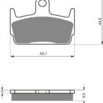 GOLDFREN Brake Pads 131 Ceramic carbon AD SYM Jet SportX 50 06-15 Rear