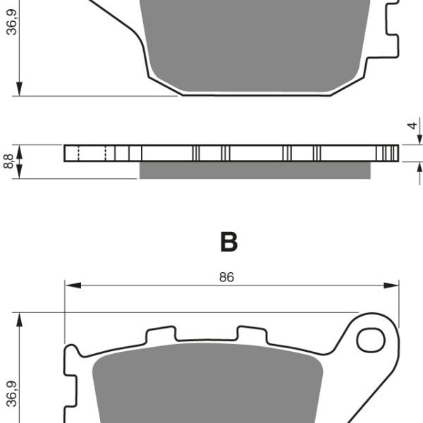 GOLDFREN Brake Pads 155 Ceramic Carbon AD