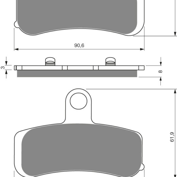 GOLDFREN Brake Pads 275 Ceramic Carbon S3