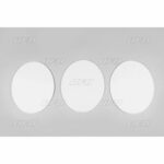 UFO Oval plates veteran MX/Enduro 1970 3-pcs White