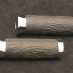 Highway Hawk handgrips set 7/8inch flame rubber
