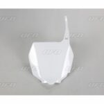 UFO Front number plate RM125/250 01-RMZ250/450 White 041