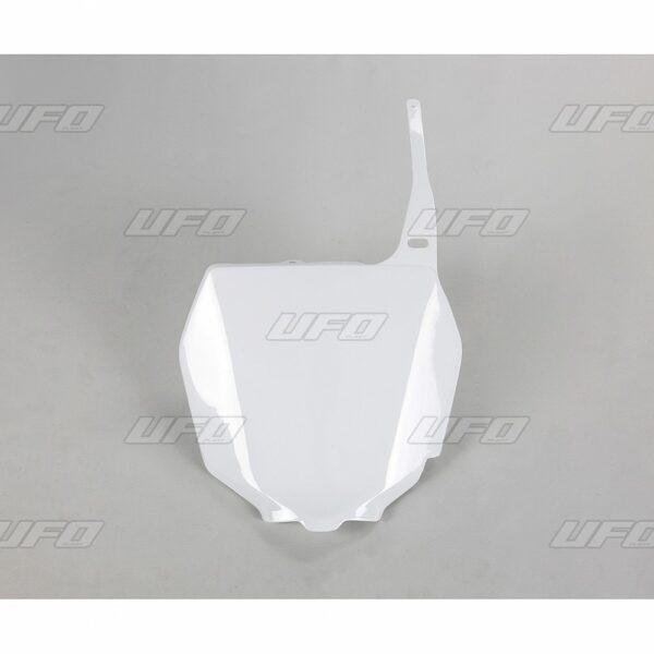UFO Front number plate RM125/250 01-RMZ250/450 White 041