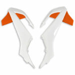 UFO Radiator covers KTM65 2019-2021 White/orange 999W OEM 16-23